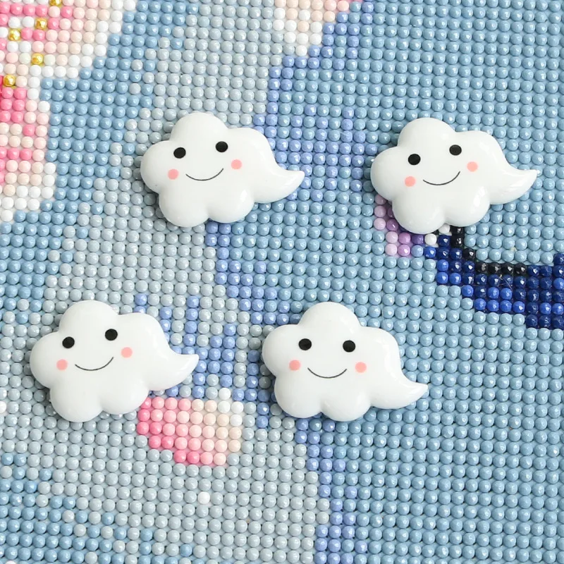 Cute Clouds Pattern Diamond Painting Tools Fixed Canvas Embroidery Diy Craft Handmade Diamond Painting Magnet Locator