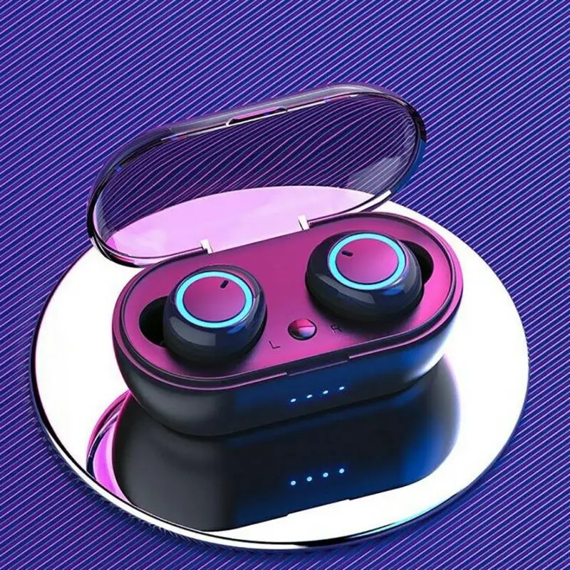 Top Amazon Hot Sale Sport Earphone Wireless Headphone Stereo Headset Sport Earbuds Microphone With Charging Box For Smartphone