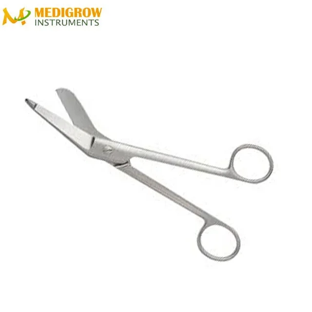Surgical Dressing Bandage Scissors Curved / Stainless Steel