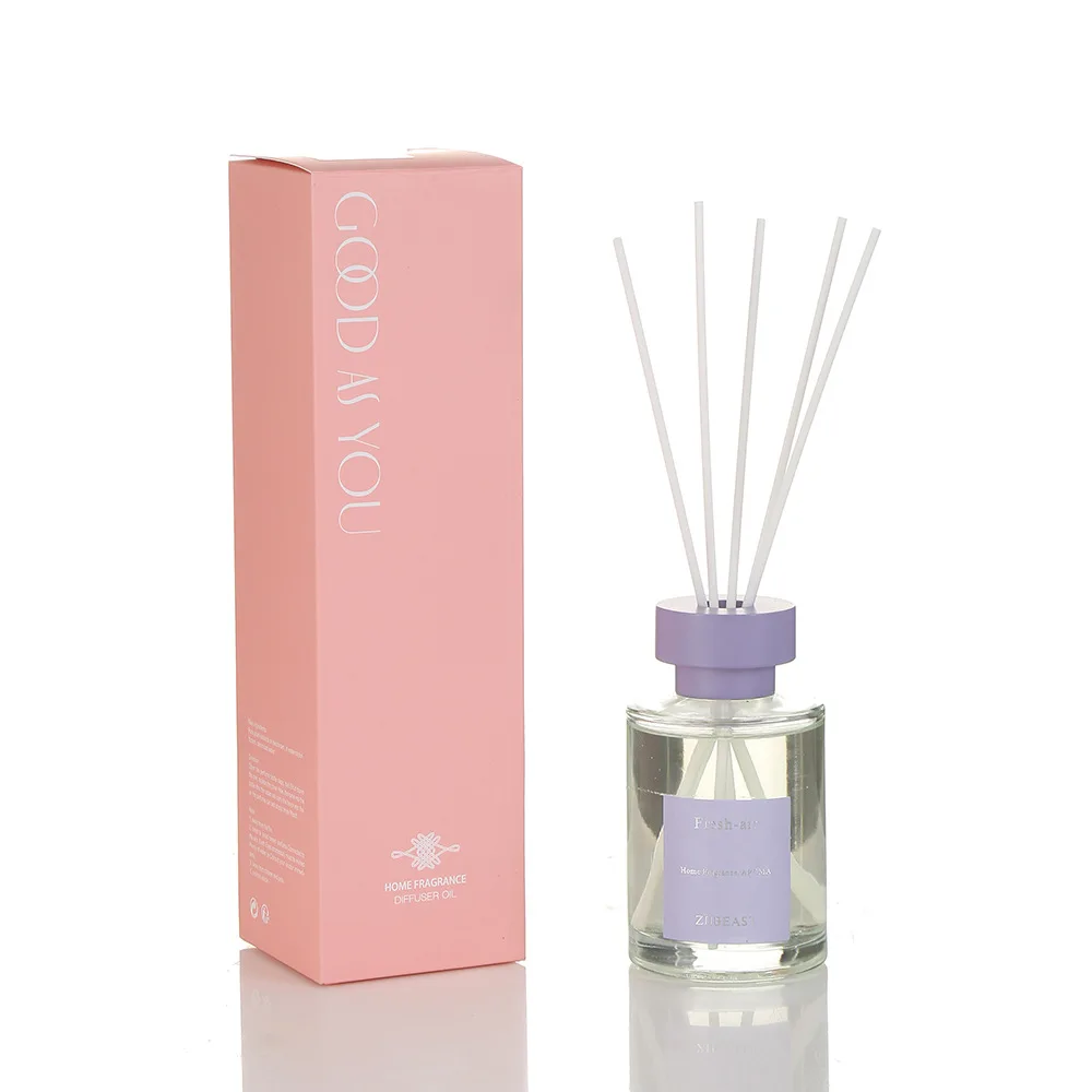 Eco-Friendly 120ml home fragrance reed diffuser Scent Air Freshener plastic wood cover color aromatherapy ornaments with sticks