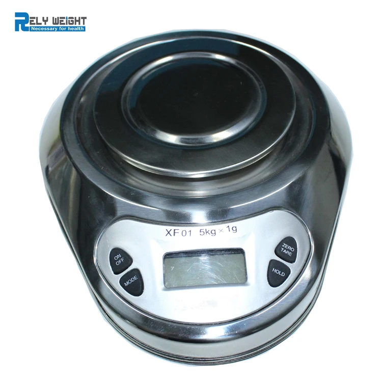 5kg/1g Stainless Steel with Bowl Digital Electronic Food Weighing Food Kitchen Scale
