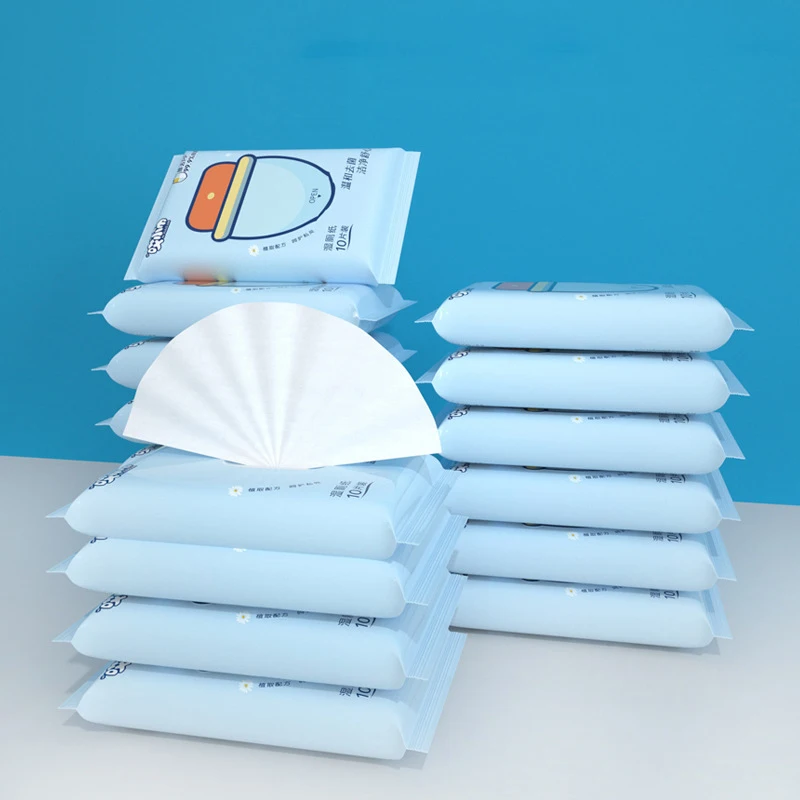 wholesale wet tissue paper 10pcs free sample custom your logo bamboo biodegradable flushable toilet wet wipes