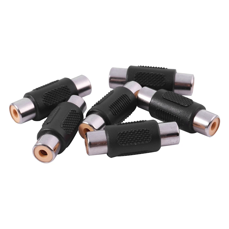 Professional 2RCA Female to 2RCA Female Audio Connector Adapter AV Audio Video Plug Audio Connector Adapter