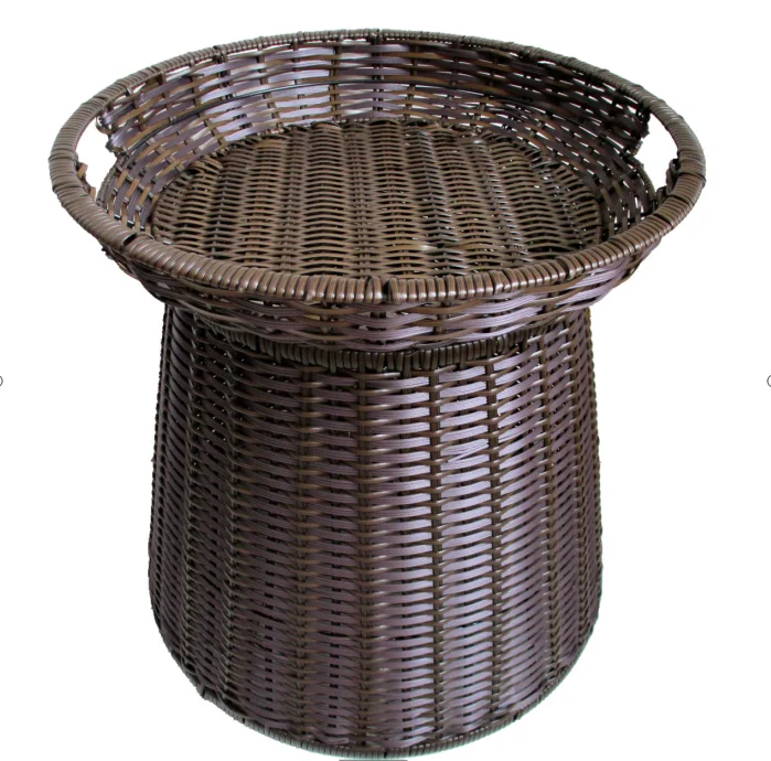 Fruit rack with stacking basket multi-layer rattan woven wooden trays large and small circular display basket pallet