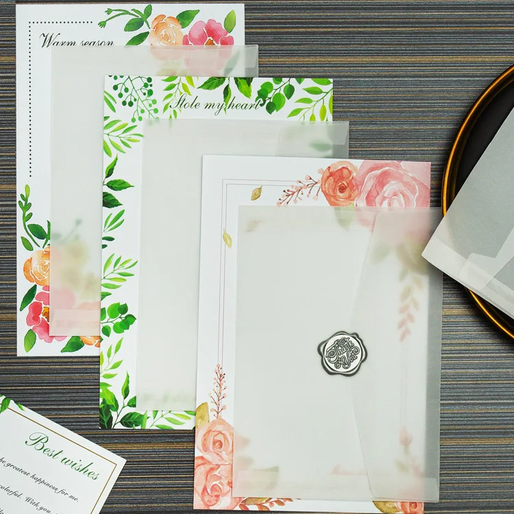 New Arrival  high quality cheap price wholesale printed  writing paper with envelope