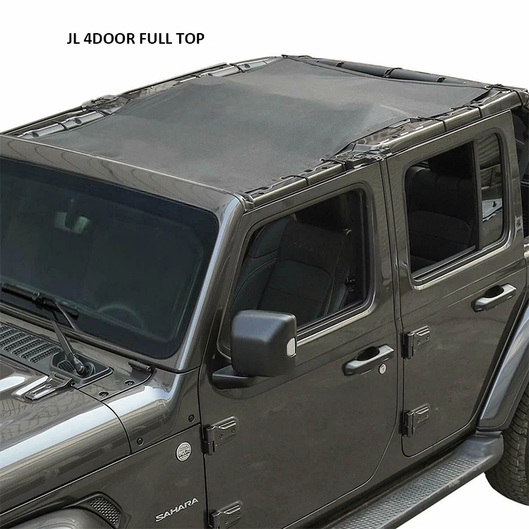JP16 ODM Top Sun Shade Net Cover Durable Mesh Sunshade for Wrangler JK JL