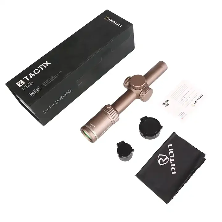 Wholesale RITON 3 TACTIX 1-8x24-FDE illuminated reticle Outdoor Hd Clear Imaging Fast Focus Short Sight allows for quick target