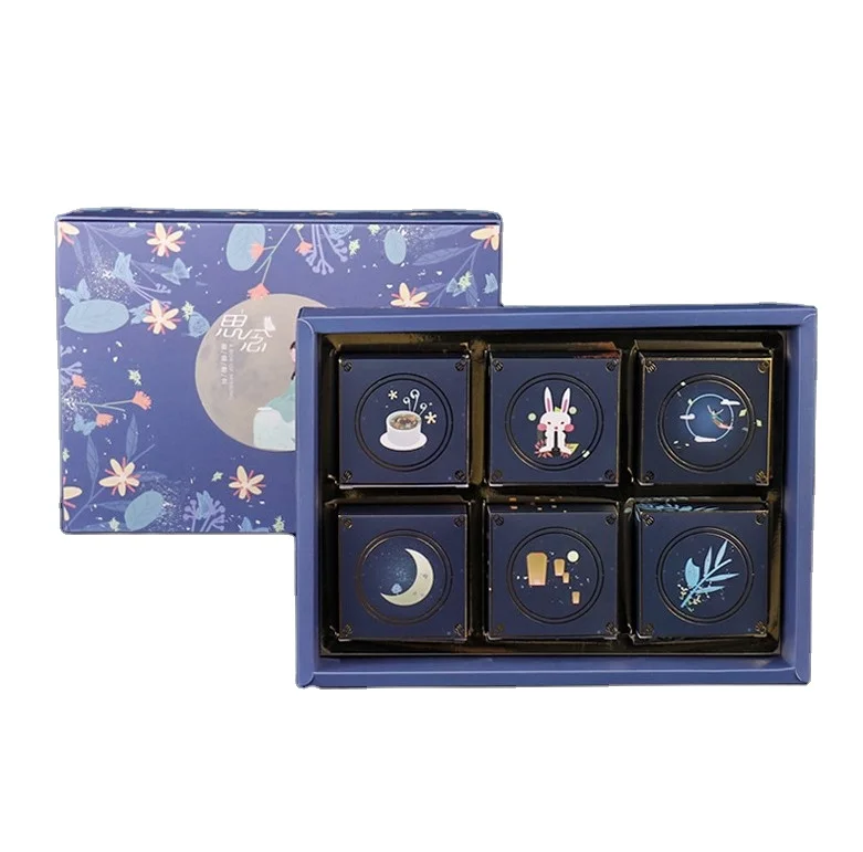 Mid-Autumn Festival Mooncake Gift Packaging High-end Gift Packaging Box Creative 6 Pack Empty Box Gift Box