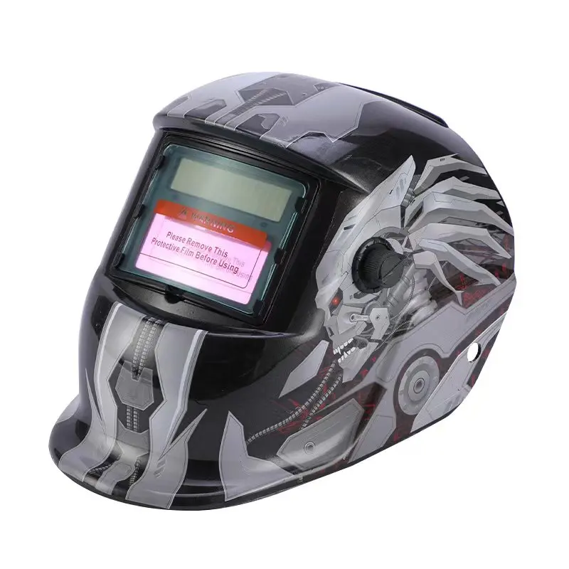 Head Mounted Wide Viewing Solar Power Auto Darkening Welding Helmet With Air Filter