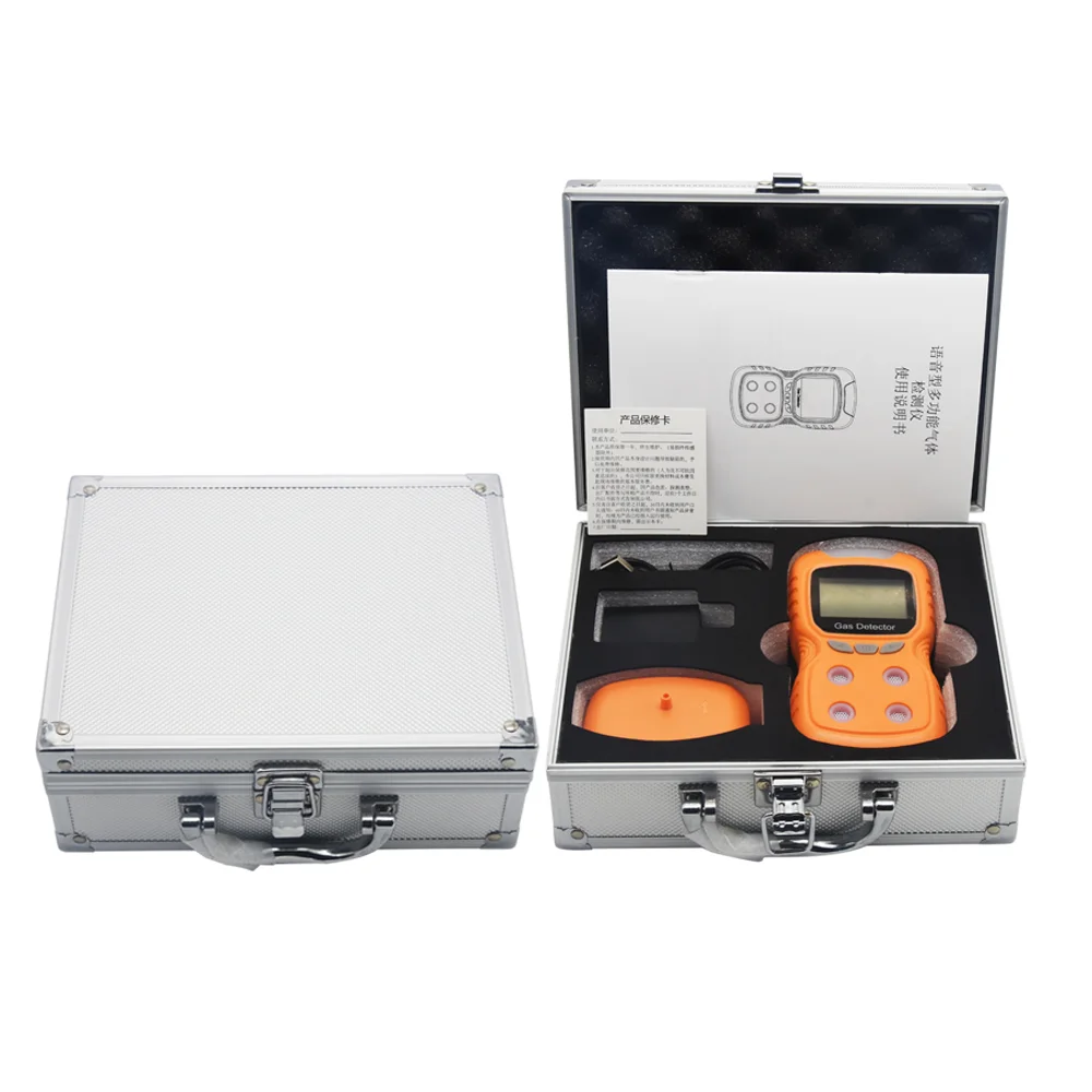 Portable multi 4 in 1 CO O2 H2S EX flammable gas detector for industrial field