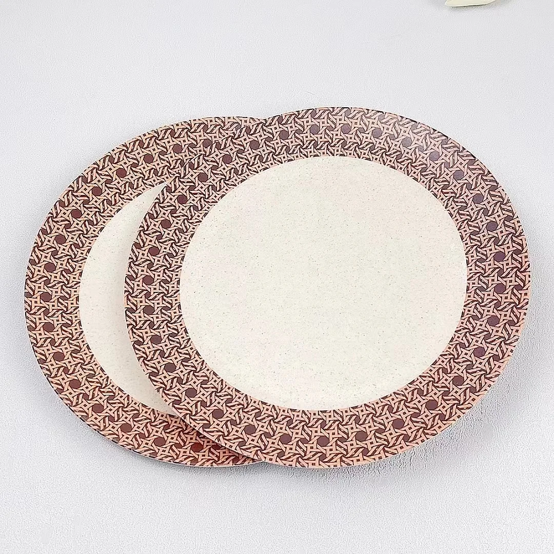 Unbreakable  kitchen wares custom melamine serving plates dishes melamine plate sets dinnerware   melamine bamboo fiber  plate