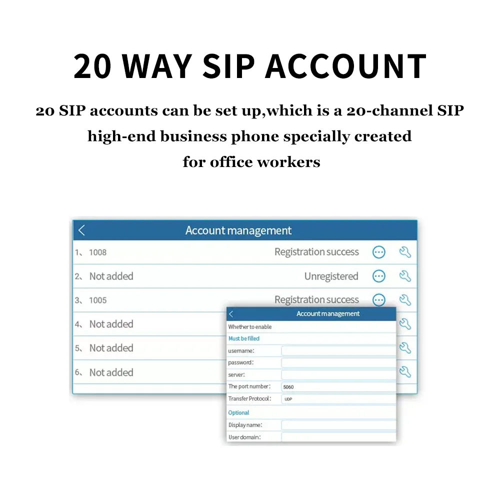 Visual Large-screen Sip Phone Voip Wifi Touch Screen Phone