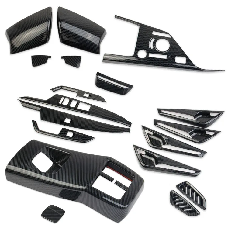 Modification Parts  ABS Imitate Carbon trim car accessories interior decorative cover for 2022 kia niro accessories