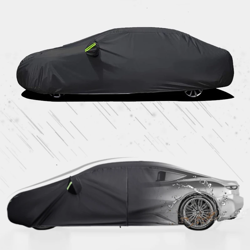 190  Polyester taffeta hot-sellingUniversal Full Black Car Covers Outdoor UV Snow Resistant Sun Protection Cover for Suv Jeep Se