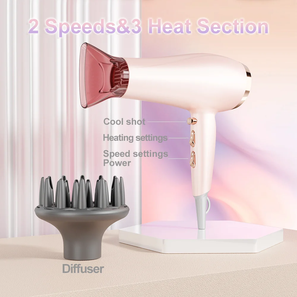 Good Quality Smart Motor Salon 2200w Super Mini Portable Travel Hotel Professional Salon High Speed Blower Machine Hair Dryer