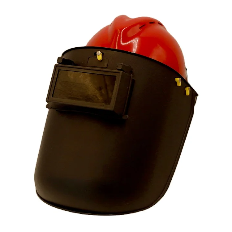 Cheapest PP Material Mascara De Soldadura Eye Protection Professional Welding Mask with hard hat