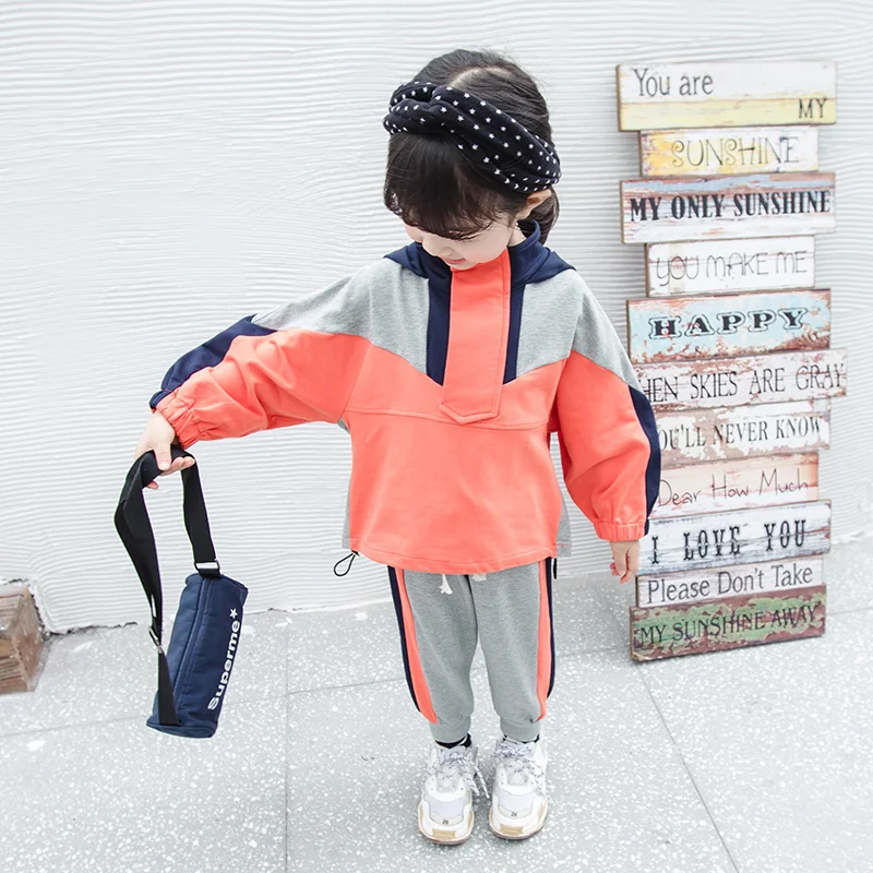 
Boutique Hip hop style children knitting jacket and pants kids little girls clothing set 