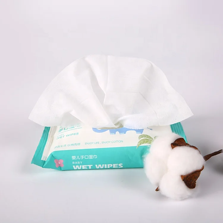Wholesale high quality spunlace cleaning hand sanitizer tissue case baby wet wipe