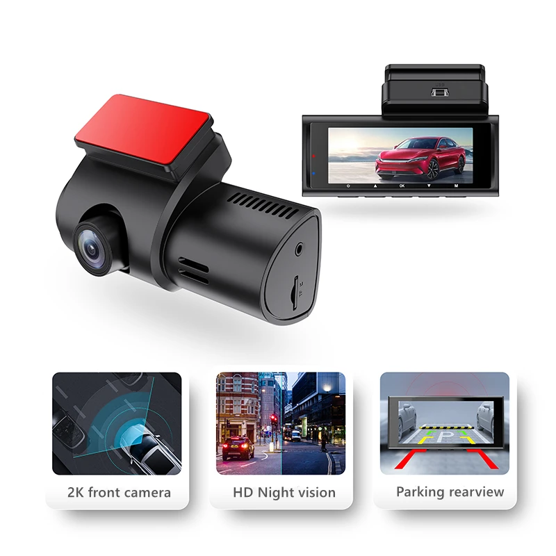 AD300H Hidden 2K S0NY IMX335 Dash Cam WiFi GPS  Dual Camera Dashcam With 140 Degree Ultra High-definition Wide Angle Lens