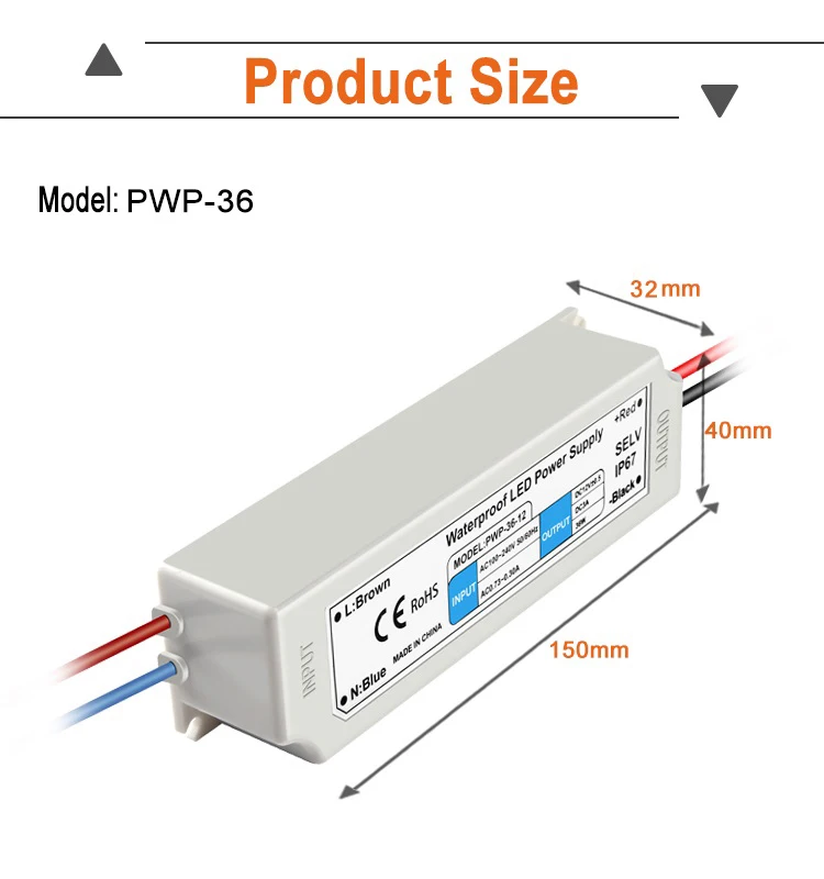 PWP-36-L150xW43xH32mm