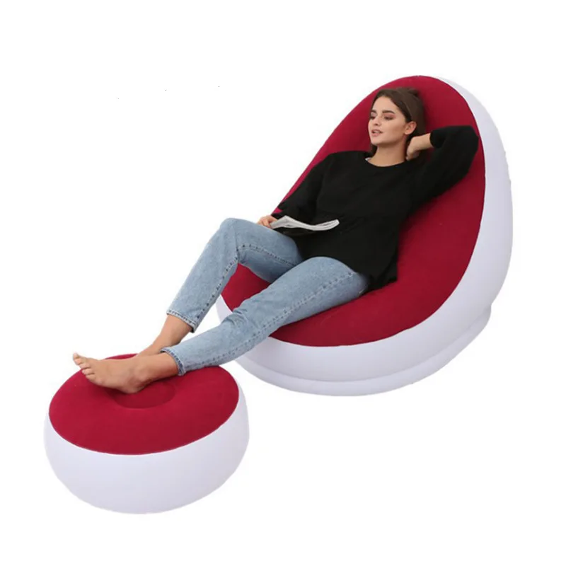 Home Outdoor Household Inflatable Glitter Lounger Lazy Air Sofa Bed Chair