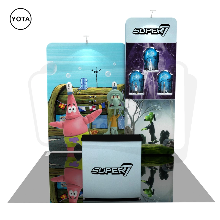 Tawns Foldable Portable Photo Booth Media Backdrop Wall Pull up Stand Banner for Trade Show Exhibition