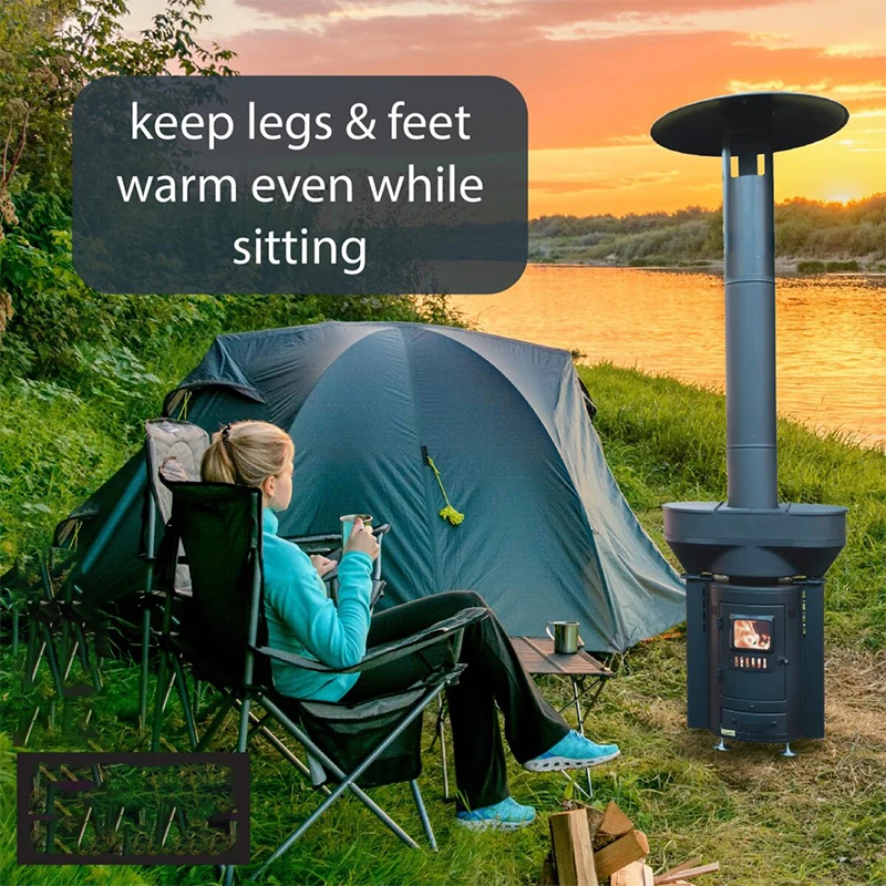 New Design Outdoor Patio Heater Wood Pellet Patio Heater With Barbecue Grill