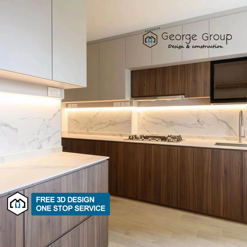 George modern kitchen cabinet set model doors sunmica design modular kitchen cabinet