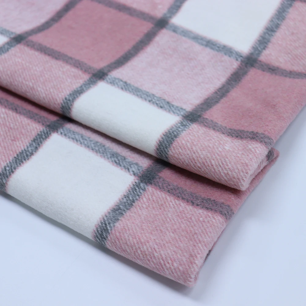 RL High grade England STOCK recycle mix fiber colorful rough pink fancy tweed fabric for women coat