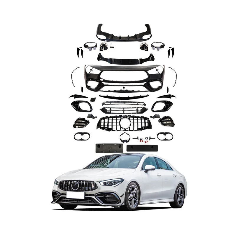 GBT High Quality Fast Shipping auto tuning parts cla wide body CLA63 style facelift for mercedes benz cla class for mercedes-benz cla bodykit