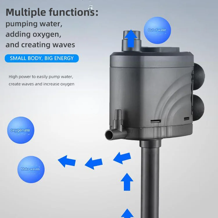Relaxlines aquarium oxygen pumps electric small hot sale aquarium submersible 3-in-1 oxygen pump for fish tank