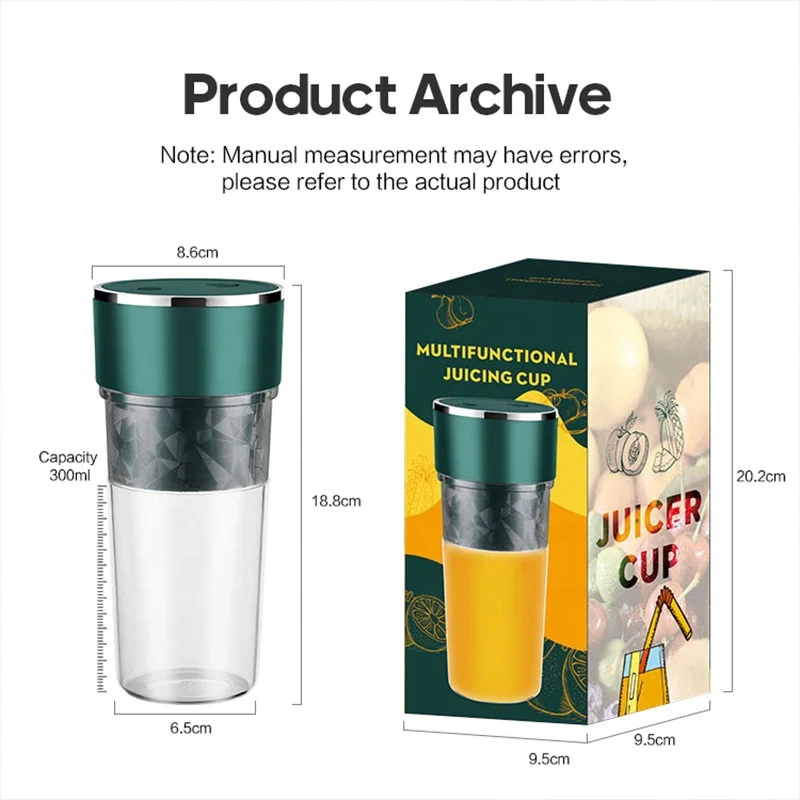 2023 Hot Sale Portable Electric Fruit Juicer Usb Rechargeable Kitchen Blender Blender Fruit Blender Mini Smoothie Juicer Cup