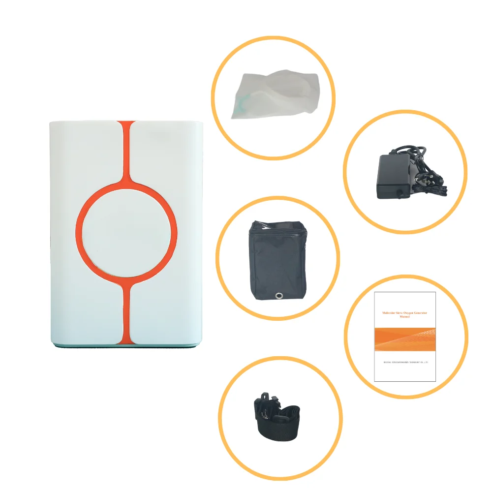 Hacenor Portable 1-5L Adjustable Pulse Flow Mini Size Oxygen Concentrator For Travel And Home