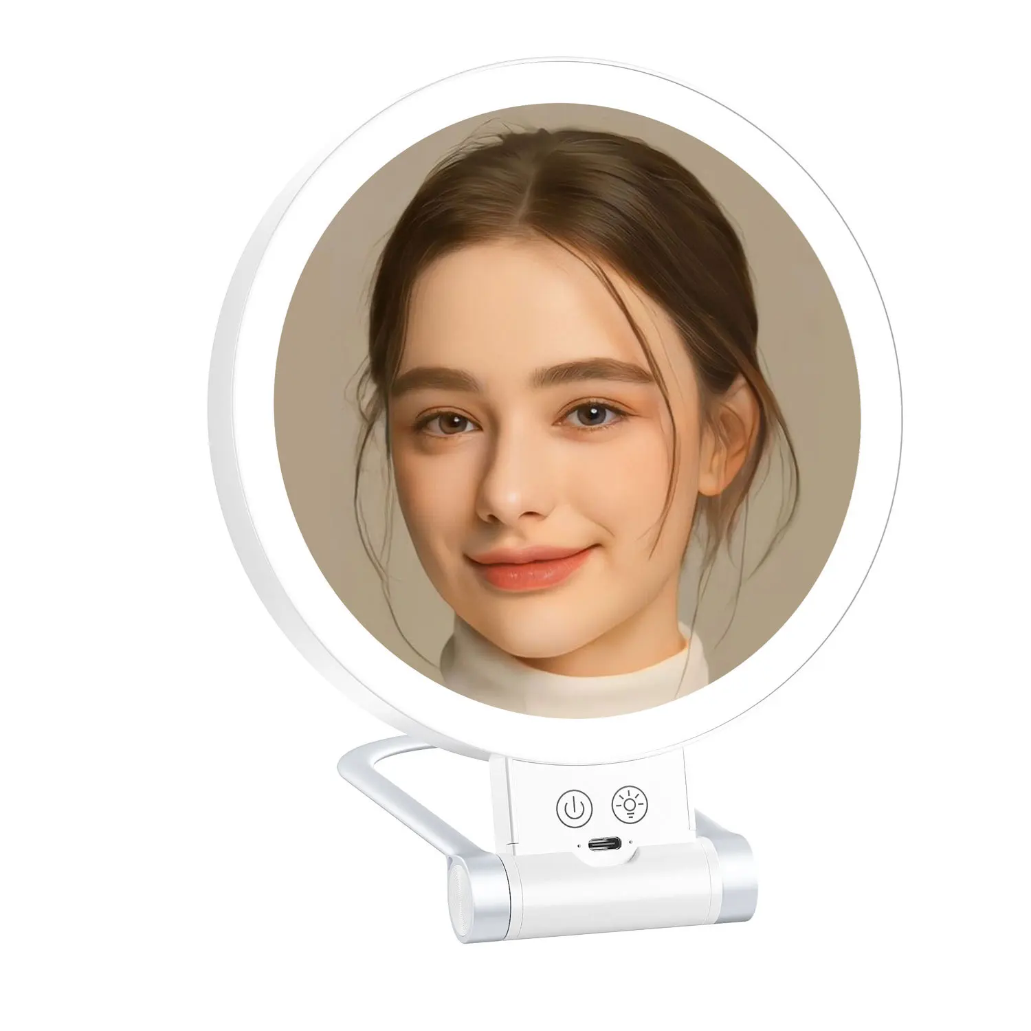 Wholesale 1X10X Led Double Side Table Mirror Makeup Mirror With Lights