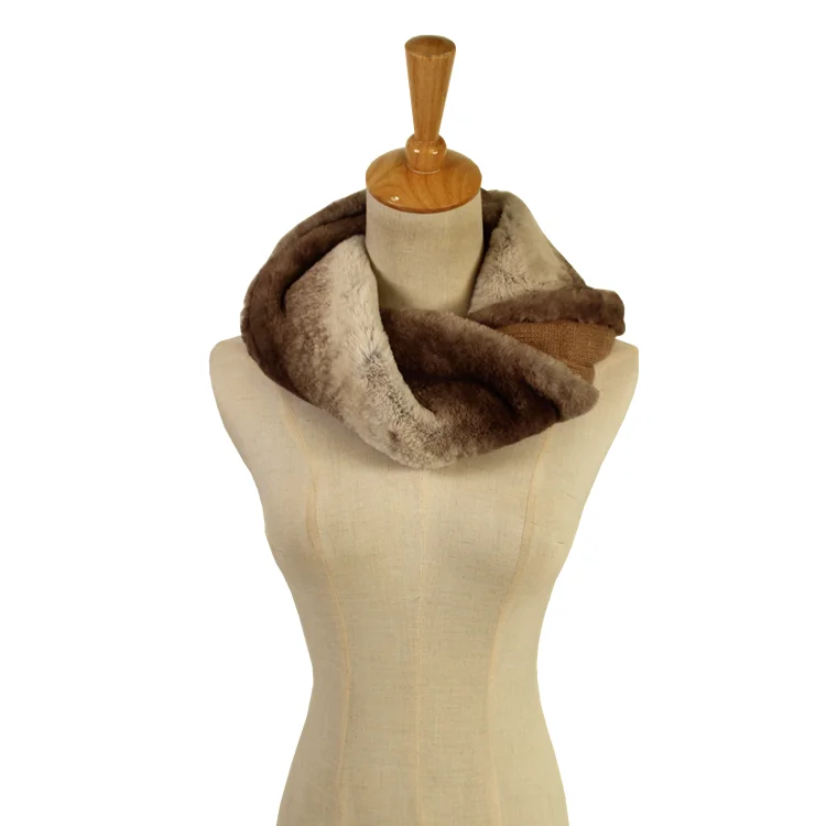 Меховой воротник с отделкой из искусственного меха; Меховой воротник; Теплый шарф