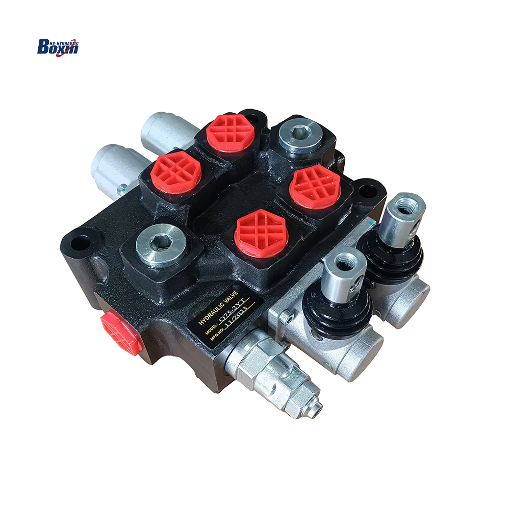 Hydraulic System Directional Control Valve 2 Spool 75 L/Min Hydraulic Valve