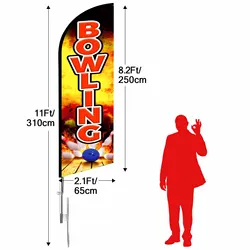 11ft Flying Sail Swooper Flag Outdoor Advertising Teardrop Sports Gym Yoga Bicycles Logo Beach Feather Banner Flag