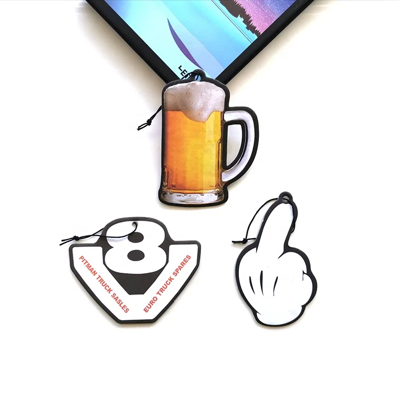 Hanging customized paper die cut  Car air freshener with good smell