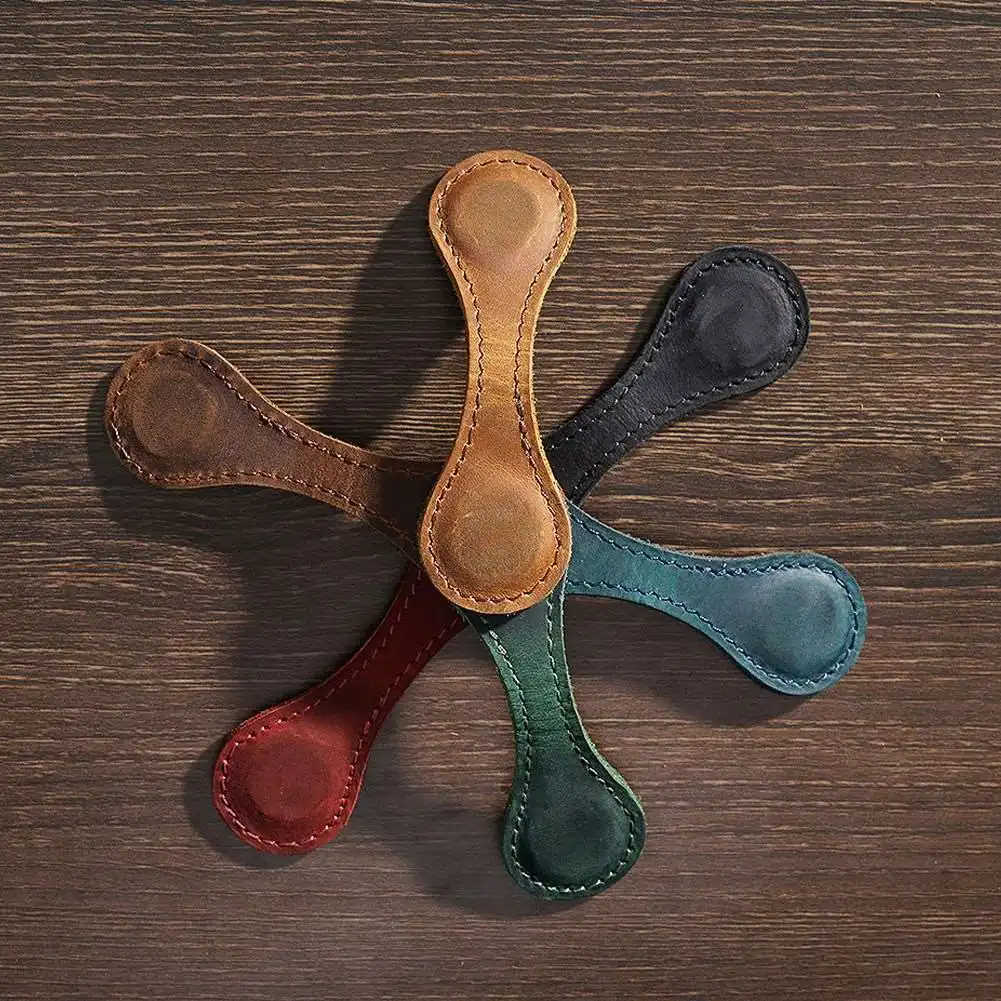 Gifts Monogrammed Long Engraved Custom Made Genuine PU Leather Bookmark