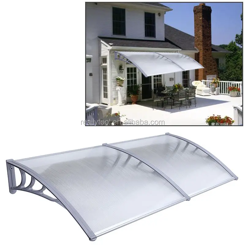 
Overhead Door Window Outdoor Awning Canopy Modern Polycarbonate Rain Snow Protection 