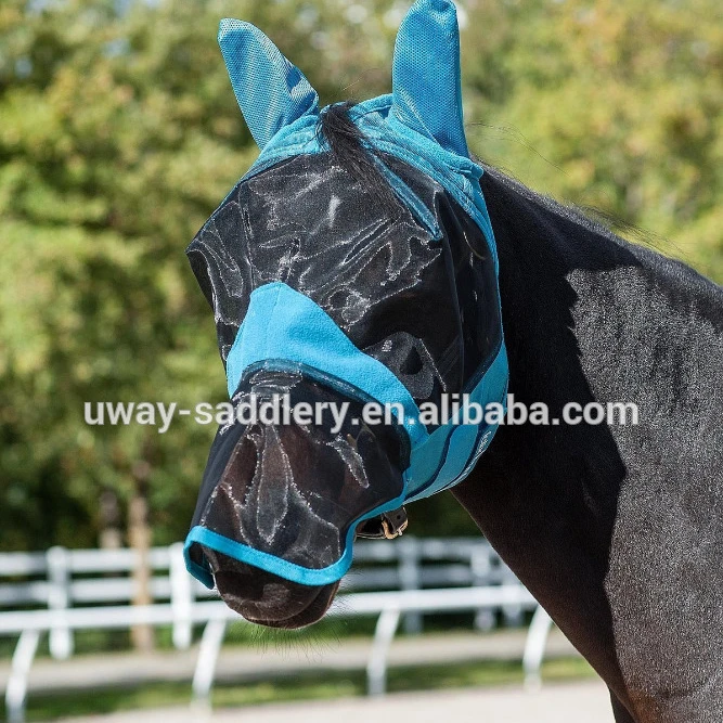 UV Protection Horse Fly Mask with Ears and Nose Cover