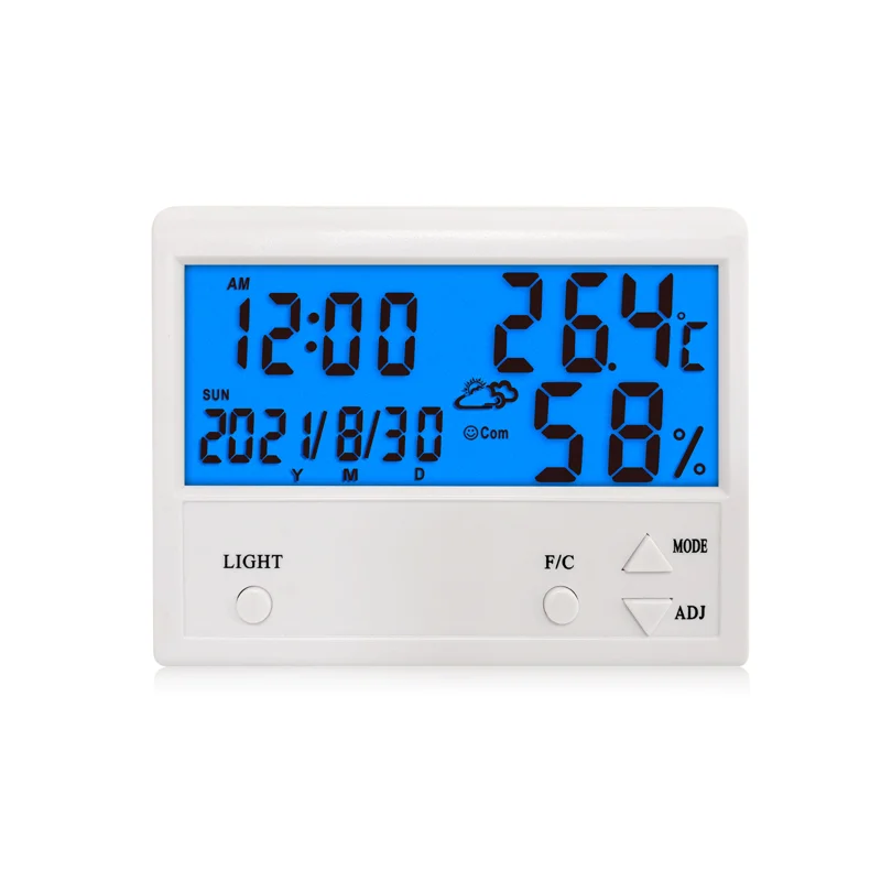 Top Sell Wireless Digital Indoor Weather Station Backlight Calendar Alarm Clock Thermometer Hygrometer
