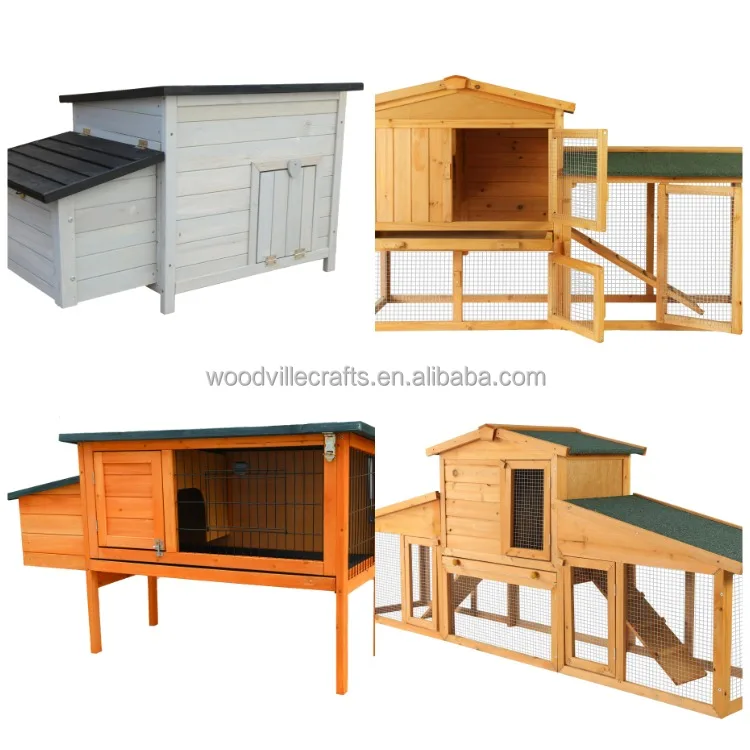WoodVille Modern Design oundproof Waterproof Large Wholesale Wooden Chicken Coop