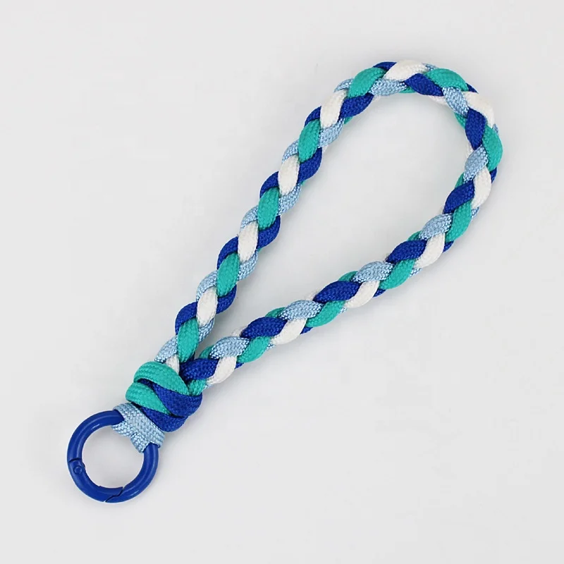 Braided Colorful hanging short rope phone hand woven wrist strap universal mobile cell phone strap lanyard holder