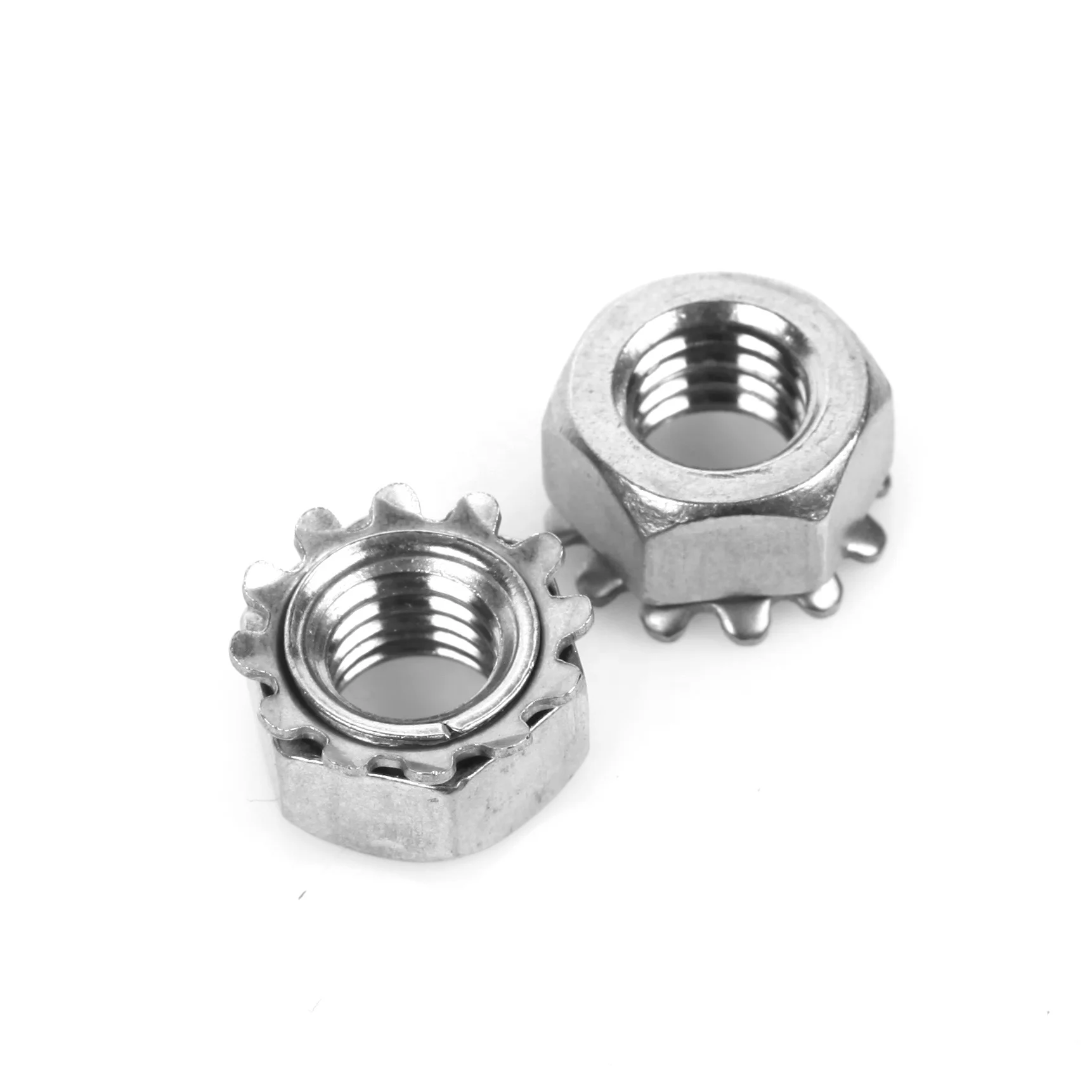 Stainless Steel Kep Nuts K-Lock Nuts Locknut with External-Tooth Lock Washer