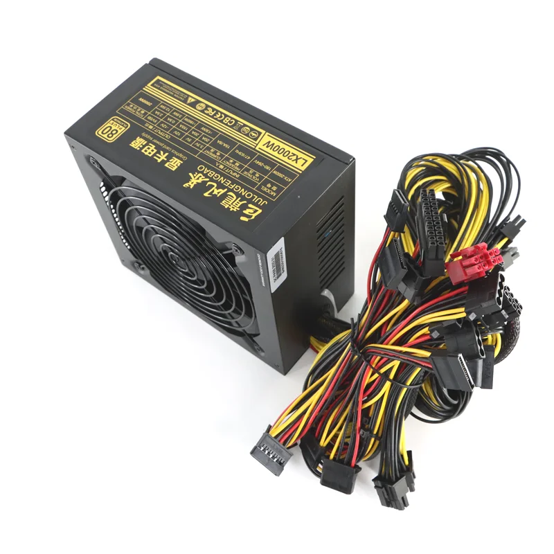 2000W PSU PC Power Supply Computer Switching Ring 8 GPU ATX Pico PSU 12v 24 pin power supply