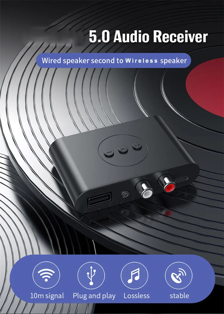 B21 Wireless 5.0 Receiver Audio Transmission Stereo Music Support U Disk NFC Connect Audio receiver