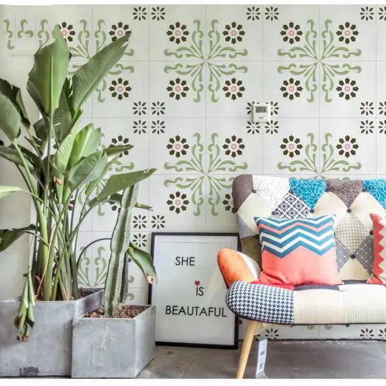 
Flower Pattern Wall Tile wholesale , new shop and project cheap decor tiles 200*200 mm 