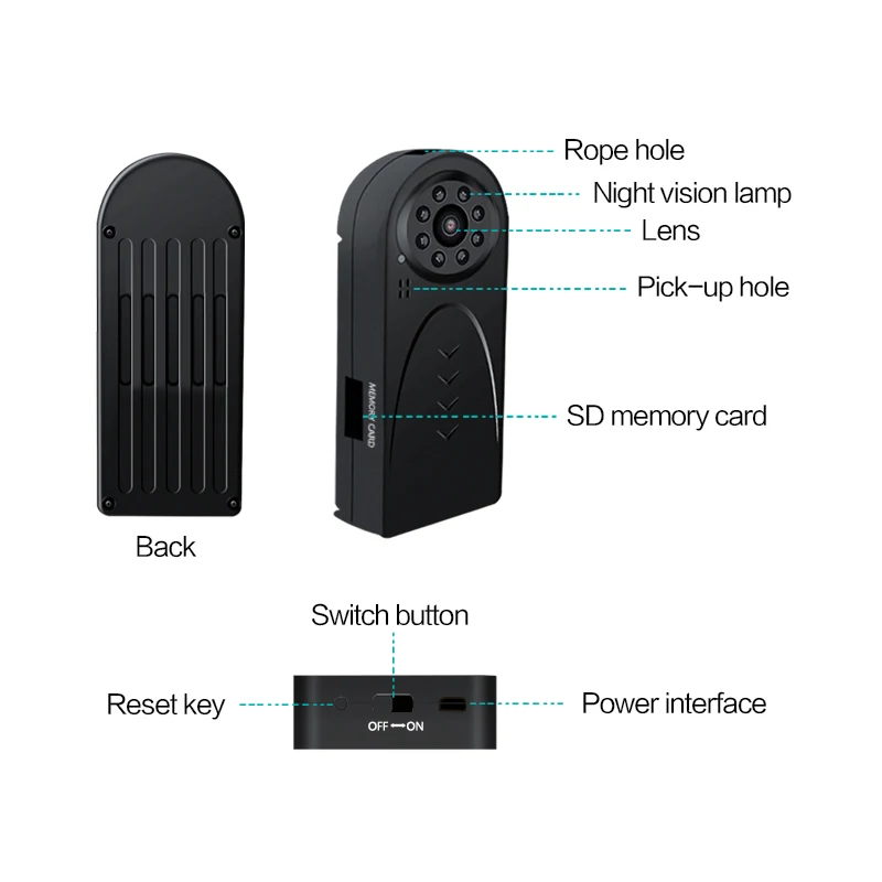 
Mini wireless Back clip Full HD 1080P wifi Camera CCTV Motion Detection Micro hidden invisible Camera Mobile Video Recorder 