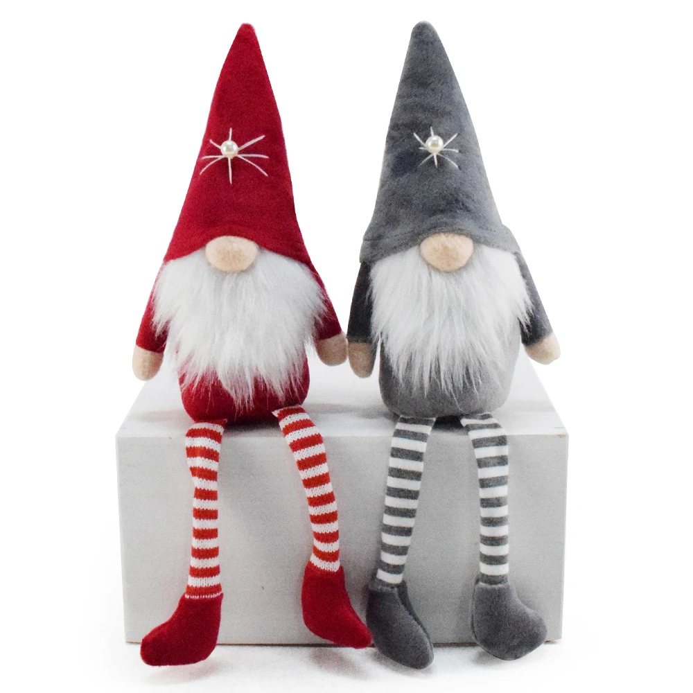 Boheng Customized Christmas Scandinavian Santa Elf Decoration Ornaments Long Leg Small Xmas Table Decorations Gnomes